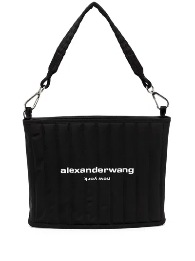 Alexander Wang Logo-print Quilted Tote Bag In Black