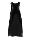 Alexander Wang Racer-front Dress With Ball Chain Detail In Black Wool In Black