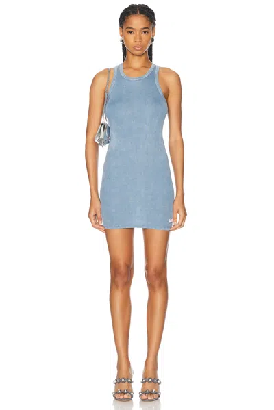 Alexander Wang Racer Tank Dress In Washed Blue