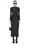 Alexander Wang Rashguard Midi Dress In Black