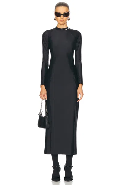 ALEXANDER WANG RASHGUARD LONG SLEEVE MIDI DRESS
