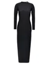 Alexander Wang Rashguard Midi Dress In Black