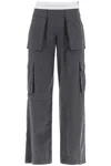 ALEXANDER WANG RAVE CARGO PANTS WITH ELASTIC WAISTBAND