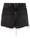 Alexander Wang Raw-hem Mid-rise Denim Shorts