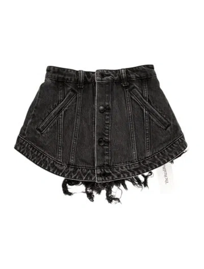 Pre-owned Alexander Wang Raw-edge Trim Mini Skirt In Black