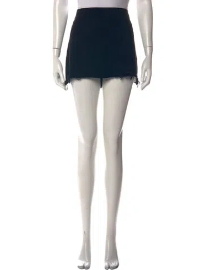 Pre-owned Alexander Wang Raw-edge Trim Mini Skirt In Black