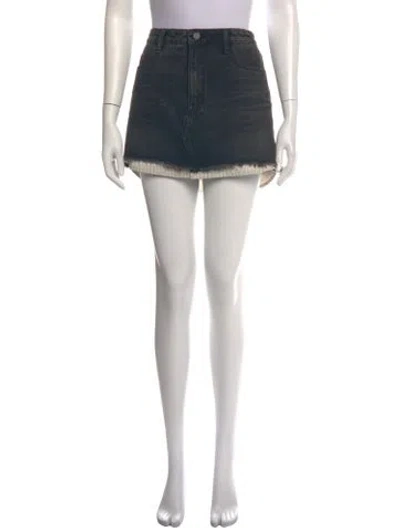 Pre-owned Alexander Wang Raw-edge Trim Mini Skirt In Black