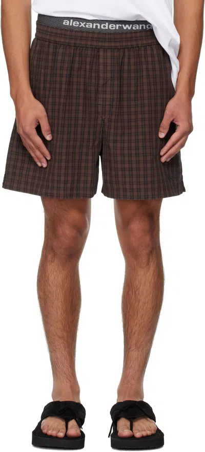 Alexander Wang Red & Black Pre-styled Relaxed Shorts