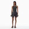 Alexander Wang Red & Grey Plaid Cotton Miniskirt