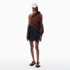 Alexander Wang One-shoulder Checked-pattern Mini Dress