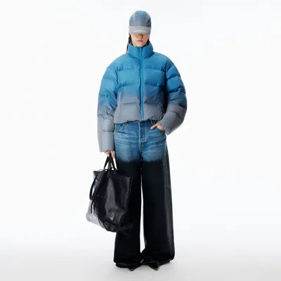 Alexander Wang Reflective Gradient Puffer Jacket In Multi