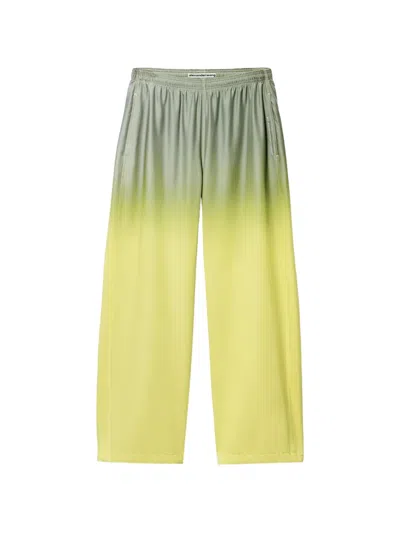 Alexander Wang Reflective Mid-rise Track Pant In Yellow