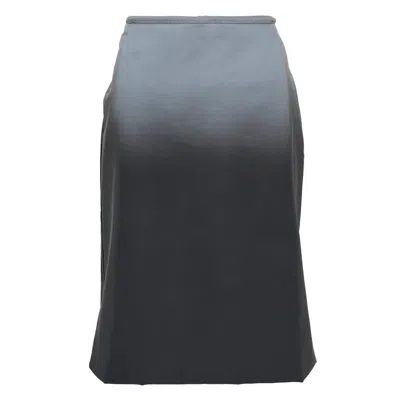 Alexander Wang Reflective Mid-rise Midi Skirt In Blue