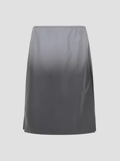 Alexander Wang Reflective Mid-rise Midi Skirt In Multi