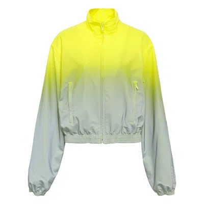 Alexander Wang Reflective Shrunken Track Jacket In Multi