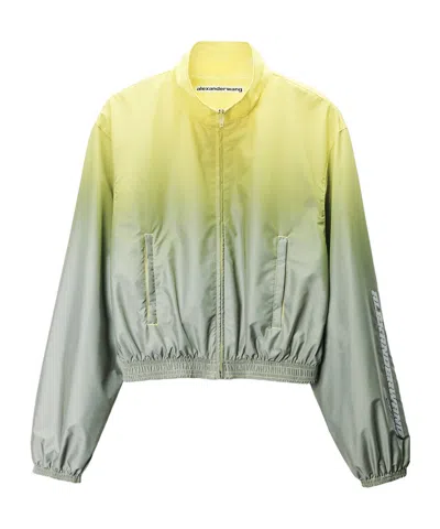 Alexander Wang Reflective Shrunken Track Jacket In Multi