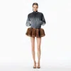 Alexander Wang Reflective Track Jacket Shrunken In Multi