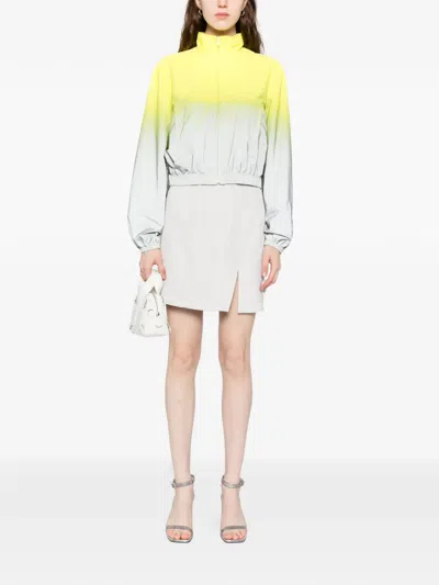 Alexander Wang Reflective Track Jacket In Yellow