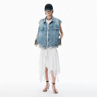 Alexander Wang Regen Indigo Denim Vest With Hardware