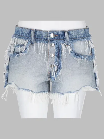 Alexander Wang Regenerated Cotton Denim Shorts In Multi