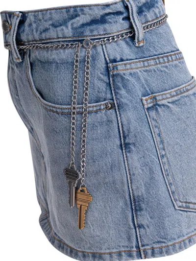 Alexander Wang Regenerated Denim Shorts In Blue