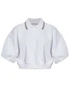 Alexander Wang Relaxed Cropped Cinched Polo In White