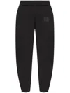 Alexander Wang Relaxed Fit Black Sweatpants With Puff Paint Logo In Black