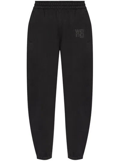 Alexander Wang Relaxed Fit Black Sweatpants With Puff Paint Logo