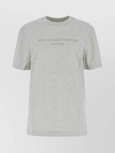 ALEXANDER WANG RELAXED FIT COTTON T-SHIRT WITH METALLIC THREADS
