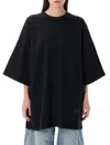 Alexander Wang Black Oversized Drop-sleeve T-shirt In Black