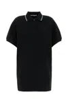 Alexander Wang Relaxed Mini Polo Dress In Black