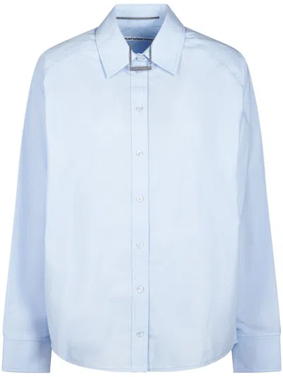 Alexander Wang Relaxed Oversized Button-down Shirt In Blue