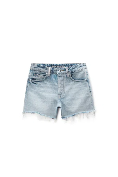 Alexander Wang Relaxed-fit Crytal Hotfix Short Vintage Bleach Blue