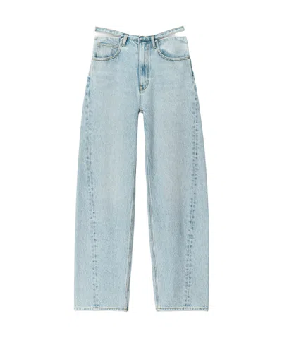 Alexander Wang Removable Waistband Harlan Jeans In Blue