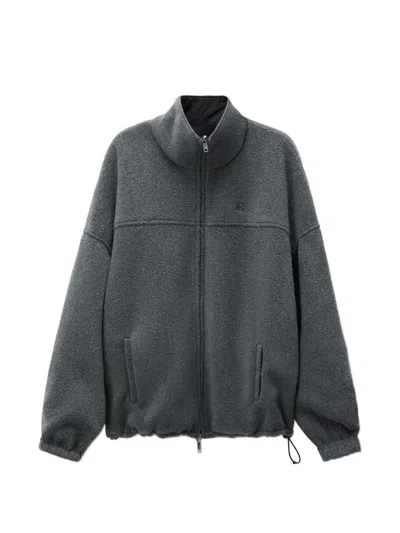 Alexander Wang Reversible Funnel-neck Track Jacket In 그레이