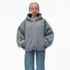 Alexander Wang Reversible Raglan Hoodie In Black