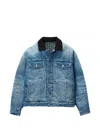Alexander Wang Reversible Trucker Jacket In Blue