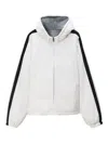 Alexander Wang Reversible Zip-front Hoodie In Gray