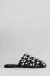 Alexander Wang Black Leather Sandals In Black