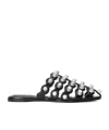 Alexander Wang Black Leather Sandals In Black