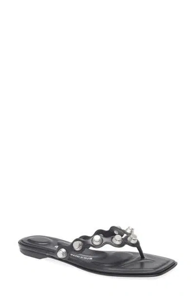 Alexander Wang Rexa Thong Flat Sandals In Black