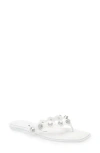 Alexander Wang White Rexa Thong Flat Sandals In White