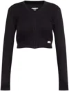 Alexander Wang V-neck Cropped Cardigan In Black