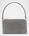 Alexander Wang Rhinestone Chain-mesh Medium Pouch Shoulder Bag In White