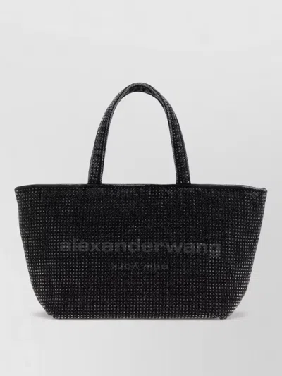 Alexander Wang Rhinestone Denim Small Punch Tote Bag
