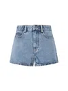 Alexander Wang Rhinestone Detail Shorts In Light Blue