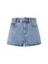 Alexander Wang Rhinestone Detail Shorts In Light Blue