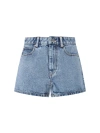 Alexander Wang Shorty High Waist Denim Shorts In Light Blue