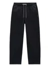 Alexander Wang Rhinestone-drawcord Cotton Track Pants In Black