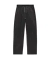 Alexander Wang Black Cotton Terry Sweatpant With Crystal Hotfix Drawcord In Black